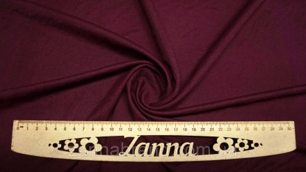  Ткань футболочная Лакоста с эффектом легкой жатки (вискозный трикотаж) цвет бор. . фото 2