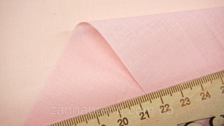  Ткань батист цвет пастельный розово-персиковый - тонкий и легкий хлопчатобумажн. . фото 3