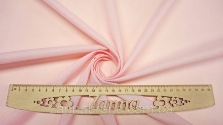  Ткань батист цвет пастельный розово-персиковый - тонкий и легкий хлопчатобумажн. . фото 2