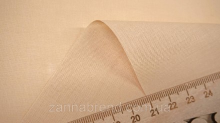  Ткань батист цвет бежевый - тонкий и легкий хлопчатобумажный материал, нежный и. . фото 3