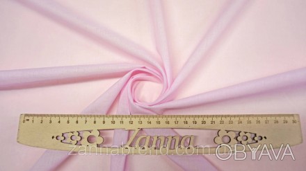  Ткань батист цвет светло-розовый - тонкий и легкий хлопчатобумажный материал, н. . фото 1