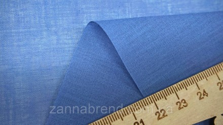  Ткань батист цвет джинс - тонкий и легкий хлопчатобумажный материал, нежный и п. . фото 3