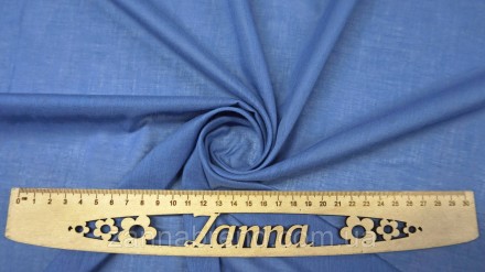  Ткань батист цвет джинс - тонкий и легкий хлопчатобумажный материал, нежный и п. . фото 2