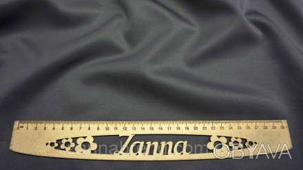  Ткань дайвинг цвет темно-серый (ширина 185 см) - эластичная, мягкая, плотная, п. . фото 1