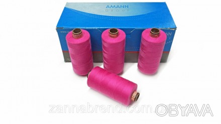  Катушка нити (1000 м) AMANN GROUP (Германия) цвет розовый - универсальная швейн. . фото 1