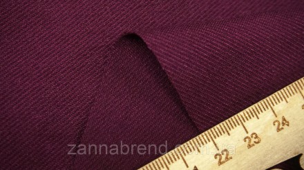  Ткань бенгалин-джинс стрейч цвет бордовый - является красивой, практичной ткань. . фото 3