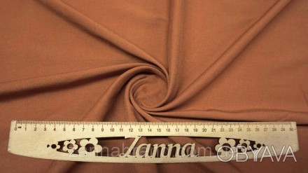  Ткань бенгалин-джинс стрейч цвет светло-коричневый - является красивой, практич. . фото 1