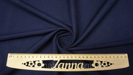  Ткань бенгалин-джинс стрейч цвет темно-синий - является красивой, практичной тк. . фото 2