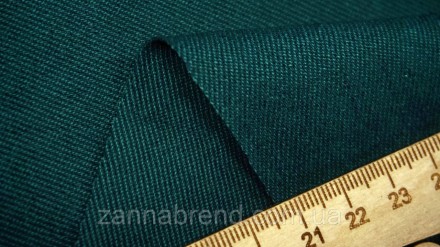  Ткань бенгалин-джинс стрейч цвет темно-зеленый - является красивой, практичной . . фото 3