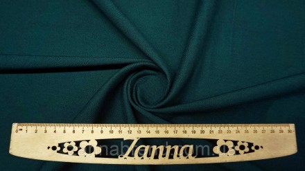  Ткань бенгалин-джинс стрейч цвет темно-зеленый - является красивой, практичной . . фото 2