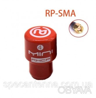 Антена 5.8G FPV 2.8 dBi Lollipop Mini 4 RHCP, RP-SMA роз`єм.Характеристики:
Діап. . фото 1