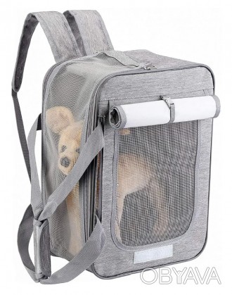  Рюкзак-переноска для собак и кошек отлично подходит для домашних питомцев мален. . фото 1