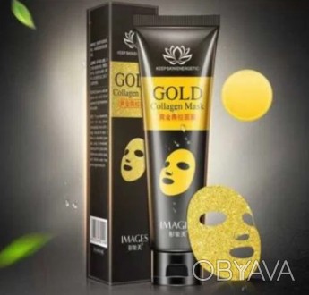 Золота маска-плівка з колагеном images gold collagen mask (60г) чудово очищає і . . фото 1