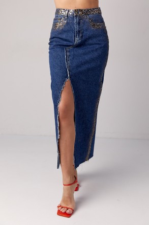 Эта длинная джинсовая юбка - настоящее воплощение стиля и элегантности. Она имее. . фото 8