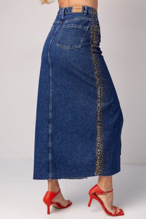 Эта длинная джинсовая юбка - настоящее воплощение стиля и элегантности. Она имее. . фото 3