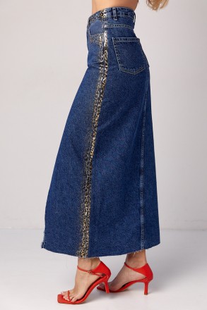 Эта длинная джинсовая юбка - настоящее воплощение стиля и элегантности. Она имее. . фото 6