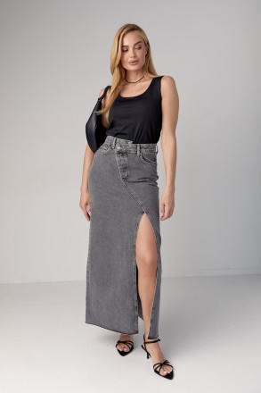 Коллекция юбок от LUREX пополнилась стильной новиной - длинной джинсовой юбкой с. . фото 8