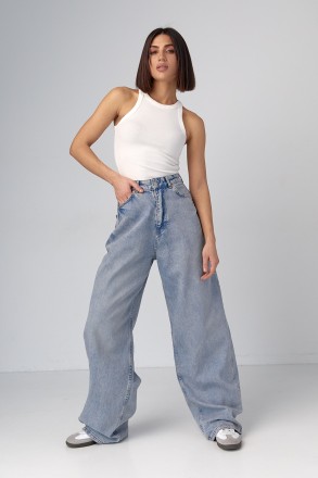 Эти широкие джинсы - идеальное сочетание стиля и практичности. Свободный крой и . . фото 4