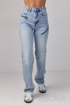 Женские джинсы с высокой посадкой - это стильный и удобный выбор для создания мо. . фото 1