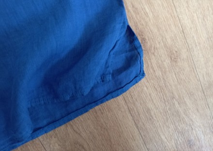 Красивая женская блузка большого размера, в васильковый синем цвете. Рукав 3/4 ,. . фото 10