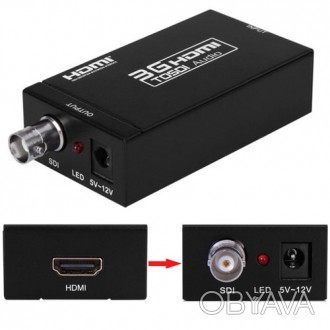  Мини SDI-HDMI конвертер позволяет воспроизводить изображение полученное с профе. . фото 1