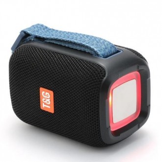 Bluetooth-колонка TG339 з RGB ПІДСВІТКАМ, speakerphone, радіо, black. . фото 2