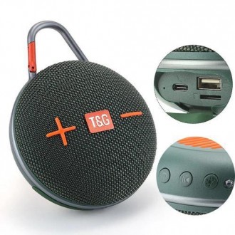 Bluetooth-колонка TG648, з функцією speakerphone, радіо, green. . фото 2
