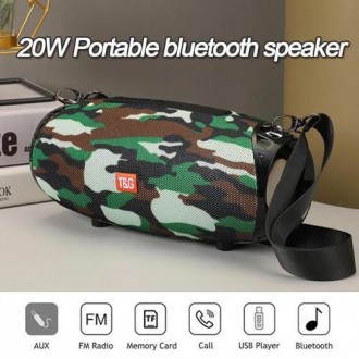 Bluetooth-колонка TG534, з функцією speakerphone, радіо, camouflage. . фото 3
