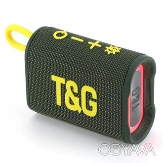 Bluetooth-колонка TG396 з RGB ПІДСВІТКАМ, speakerphone, радіо, green. . фото 1