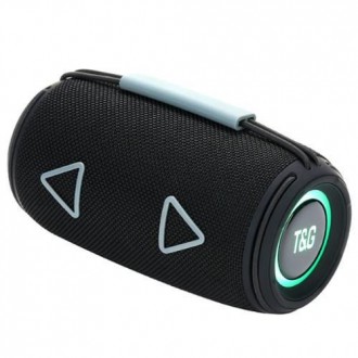 Bluetooth-колонка TG657 з RGB ПІДСВІТКАМ, speakerphone, радіо, black. . фото 2