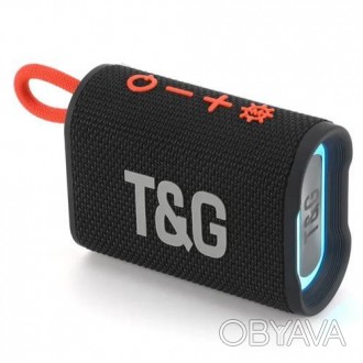 Bluetooth-колонка TG396 з RGB ПІДСВІТКАМ, speakerphone, радіо, black. . фото 1
