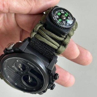 Годинник наручний 2202AG SKMEI, ARMY GREEN, Compass. . фото 3