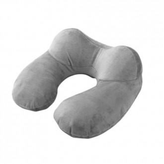 Надувная U-образная подушка - "спасательный круг" для шеи в путешествиях. Обеспе. . фото 3