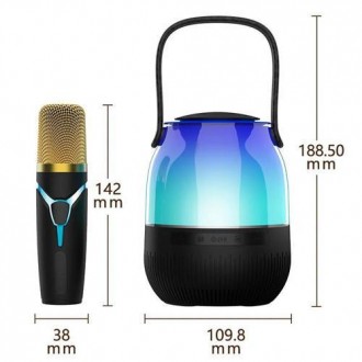 Bluetooth-колонка з RGB-підсвіткою XM-A68, мікрофон. . фото 9