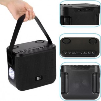 Bluetooth-колонка TG545DK, з функцією speakerphone, радіо, black, 2 мікрофони, л. . фото 4