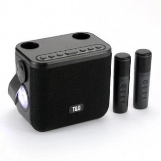 Bluetooth-колонка TG545DK, з функцією speakerphone, радіо, black, 2 мікрофони, л. . фото 2