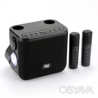 Bluetooth-колонка TG545DK, з функцією speakerphone, радіо, black, 2 мікрофони, л. . фото 1