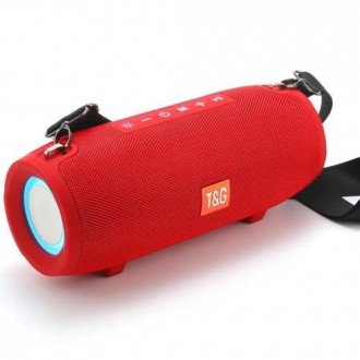 Bluetooth-колонка TG322 з RGB-підсвічуваним, speakerphone, радіо, red. . фото 2