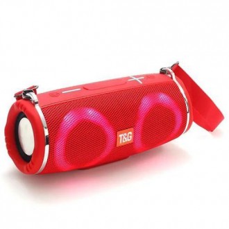 Bluetooth-колонка TG642 з RGB-підсвічувачем, speakerphone, радіо, red. . фото 2