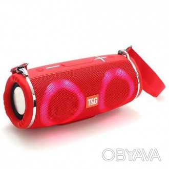 Bluetooth-колонка TG642 з RGB-підсвічувачем, speakerphone, радіо, red. . фото 1