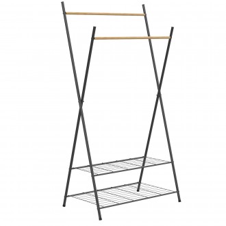 Стійка для одягу Casa Si Garment Rack Bamboo Black (CS92309W04) має мінімалістич. . фото 2