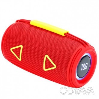 Bluetooth-колонка TG657 з RGB ПІДСВІТКАМ, speakerphone, радіо, red. . фото 1