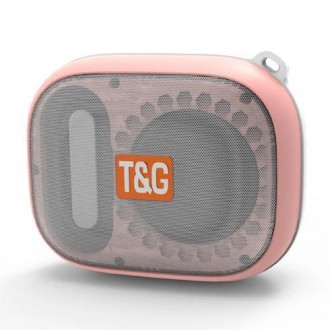 Bluetooth-колонка TG394, IPX7, з функцією speakerphone, радіо, pink. . фото 2