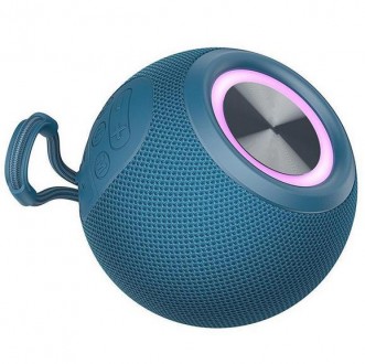 Bluetooth-колонка TG337 з RGB ПІДСВІТКАМ, speakerphone, радіо, blue. . фото 4