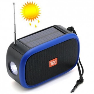 Bluetooth-колонка TG632, з функцією speakerphone, радіо, ліхтар, сонячна батарея. . фото 2