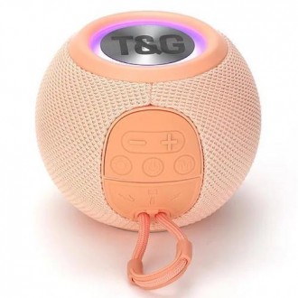 Bluetooth-колонка TG337 з RGB-підсвічувачем, speakerphone, радіо, pink. . фото 3