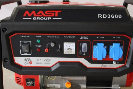 ОСОБЛИВОСТІ:
Бензиновий генератор MAST GROUP RD3600 - потужний генератор для авт. . фото 4