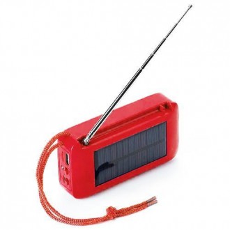Bluetooth-колонка TG368, speakerphone, радіо, сонячна батарея, red. . фото 3