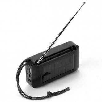 Bluetooth-колонка TG368, speakerphone, радіо, сонячна батарея, black. . фото 3