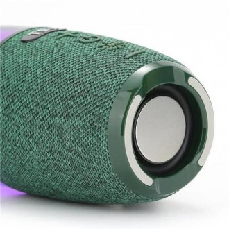 Bluetooth-колонка TG644 з RGB-підсвічувачем, speakerphone, радіо, green. . фото 3